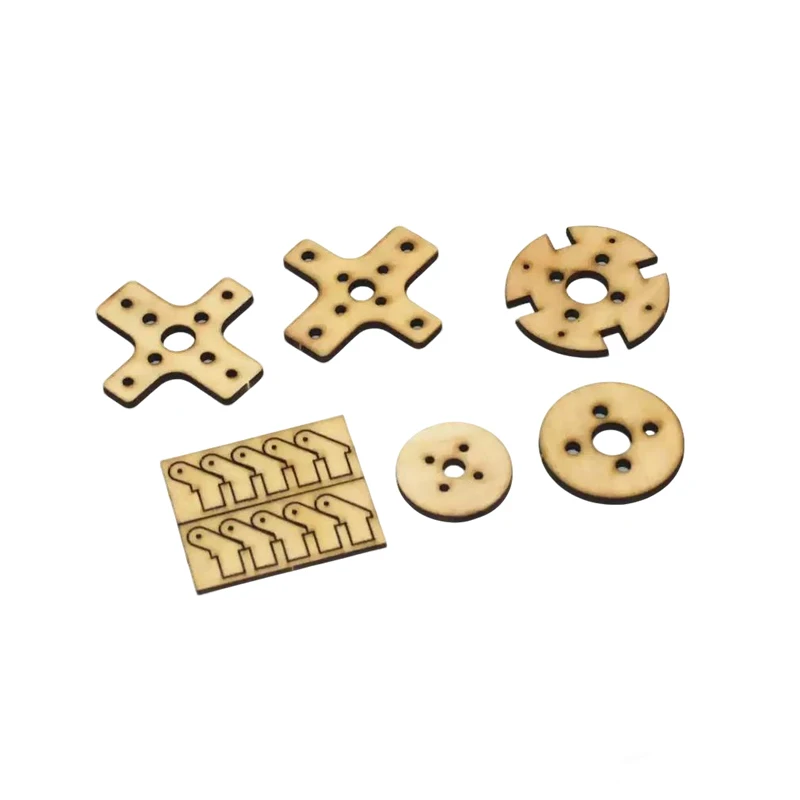 10PCS 1104 1306 1806 2204 2208 2212 Brushless Motor Wooden Mount 2/3mm Thickness Round/Cross Seat DIY Part for RC Airplane Model