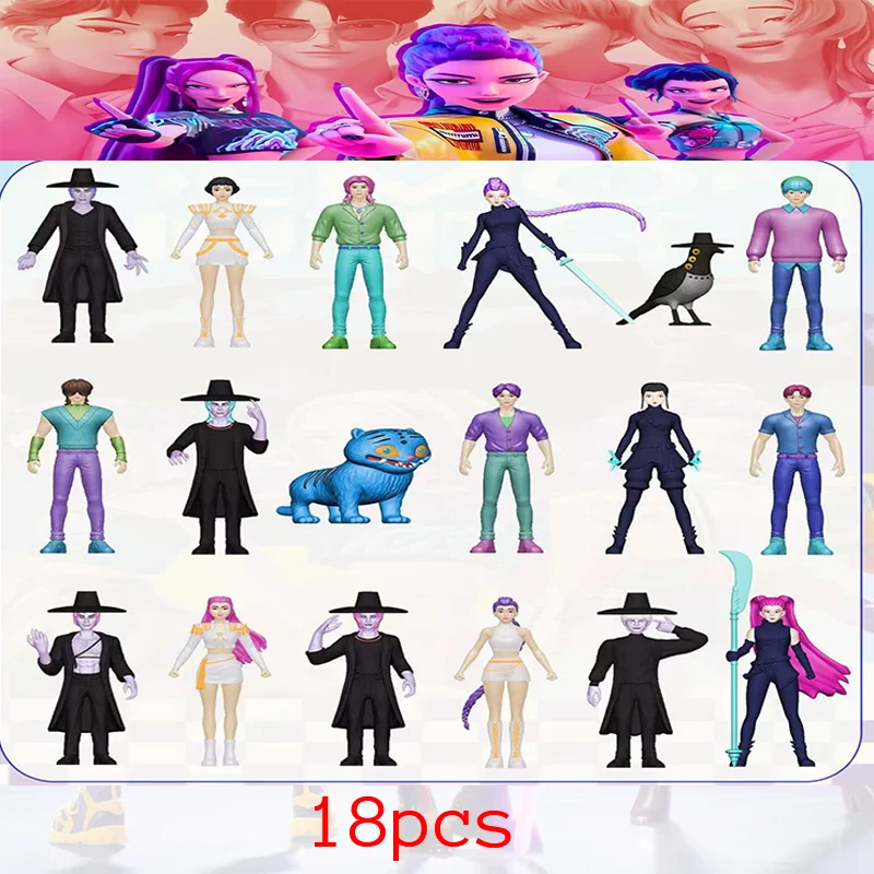 

Охотники на демонов, 18 шт./компл., экшн-фигурка Kpop, игрушка, Дерпис, тигр Руми Мира, зуи, киска, фигурка, кукла для фанатов, подарок