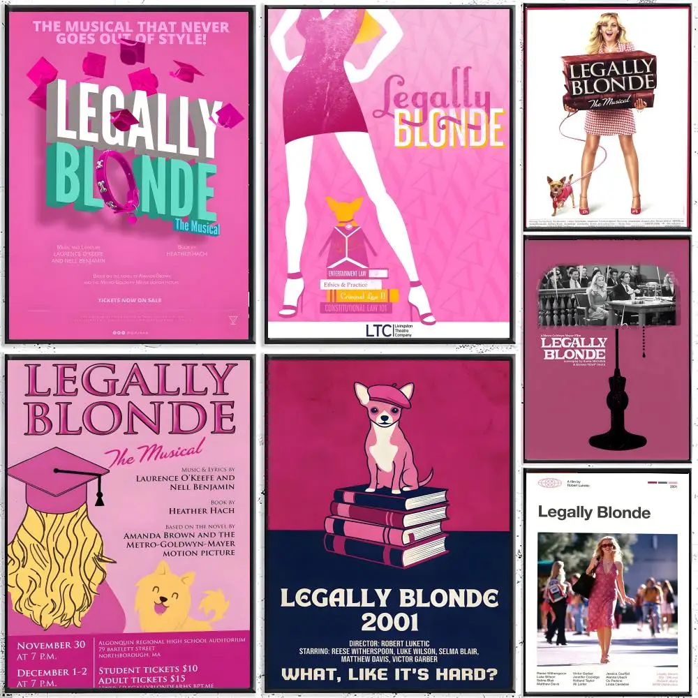 L-Legally Blonde Poster Klassische Poster und Wandkunstdrucke eignen sich für Wohnzimmer, Schlafzimmer, Bars