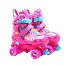 Outdoor roller skates children adjustable fancy roller skates double row roller skates fitness roller skates