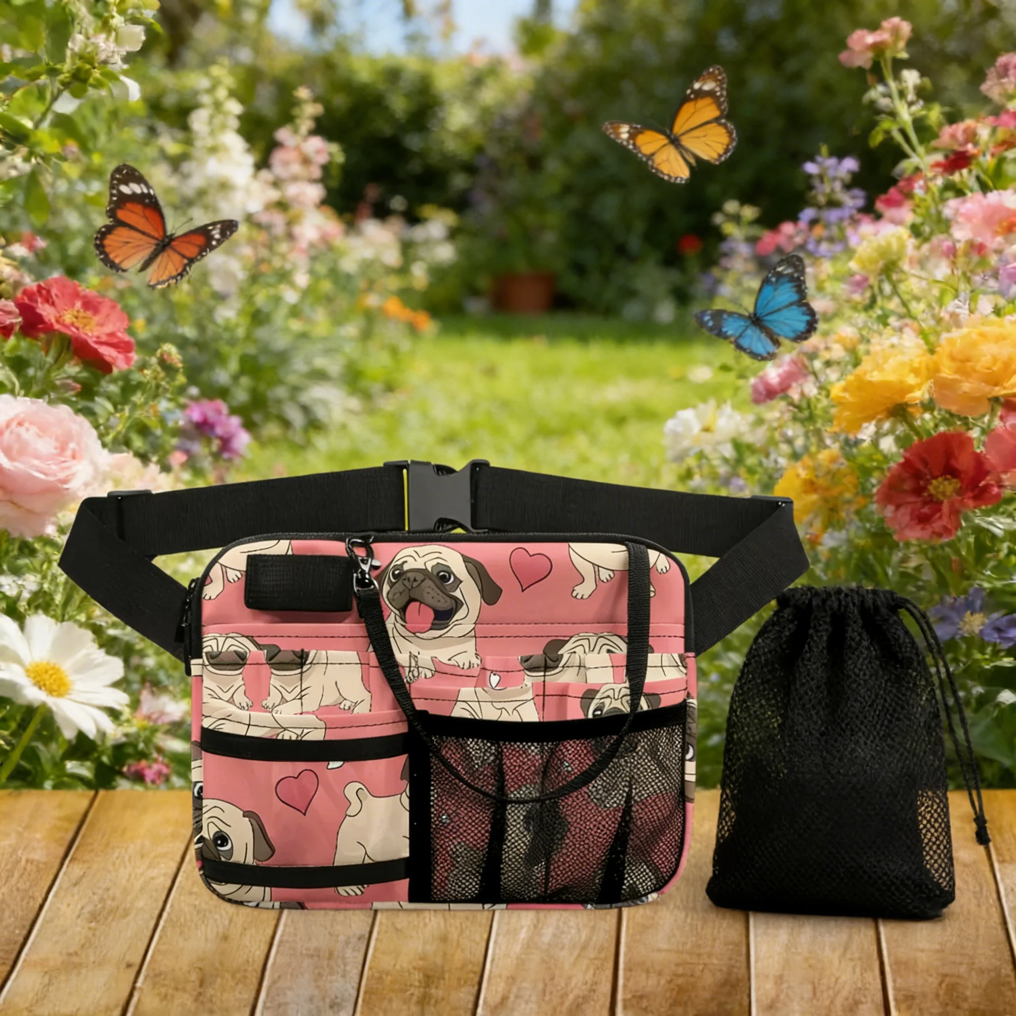 

Adorable Nurse Character Waist Bag, Medical Pattern Organizer, Durable Belt Bag