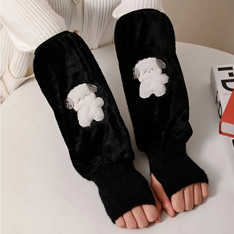 زوج واحد من أغطية الأكمام الحرارية للمكتب للنساء، لتدفئة الذراع الطويلة لحماية أكمام المعطف، مضادة للأوساخ للخريف والشتاء #5