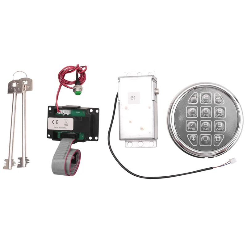 HFES Safe Lock อิเล็กทรอนิกส์ Digital Safe Lock เปลี่ยนโซลินอยด์พร้อมกุญแจ 2 อัน