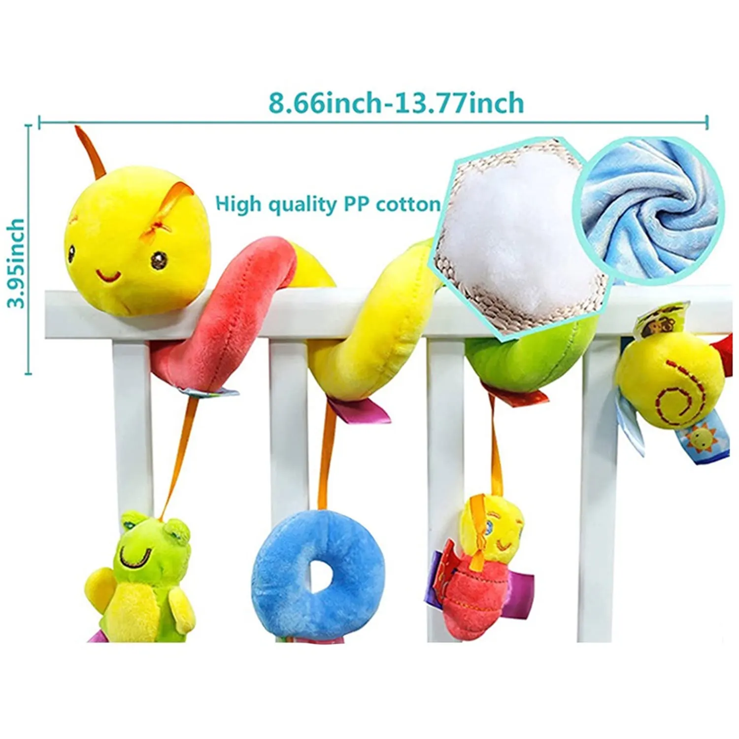 Newborn baby soothing bed rattles coax baby to sleep small animal bed bell with teething Early Learning educational hand puppet