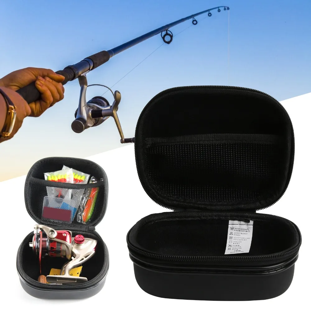 

Waterproof Fishing Reel Bag EVA with Zipper Closure Reel Protective Case 15*12.5*9.5cm Lightweight Fishing Reel Hard Case