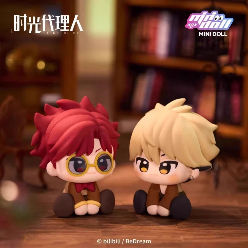 وصلة أصلية جديدة انقر فوق Minidoll Time Agent الجلوس إلى أسفل الشكل لينة المطاط غامض صندوق أعمى تحصيل لعبة سلسلة الكلية العصرية