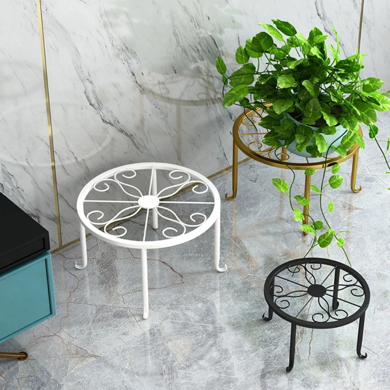 حامل أوعية الزهور المعدنية القوية لتوفير المساحة، رف الحديقة، بناء مقاوم للماء، لا يوجد تركيب أدوات للاستخدام في الهواء الطلق، #5