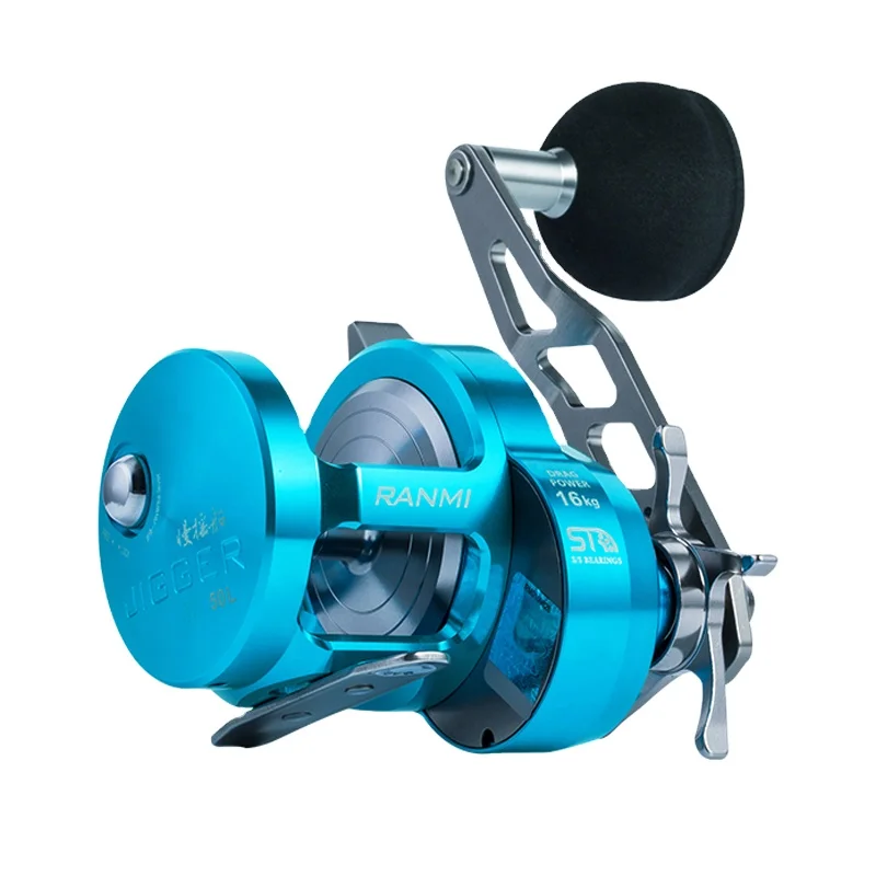 

Original 2024 BT Slow Jigging Fishing Reel Max Drag 16KG Gear Ratio 5.1:1 8+1BB Fishing Wheel Sea Fishing