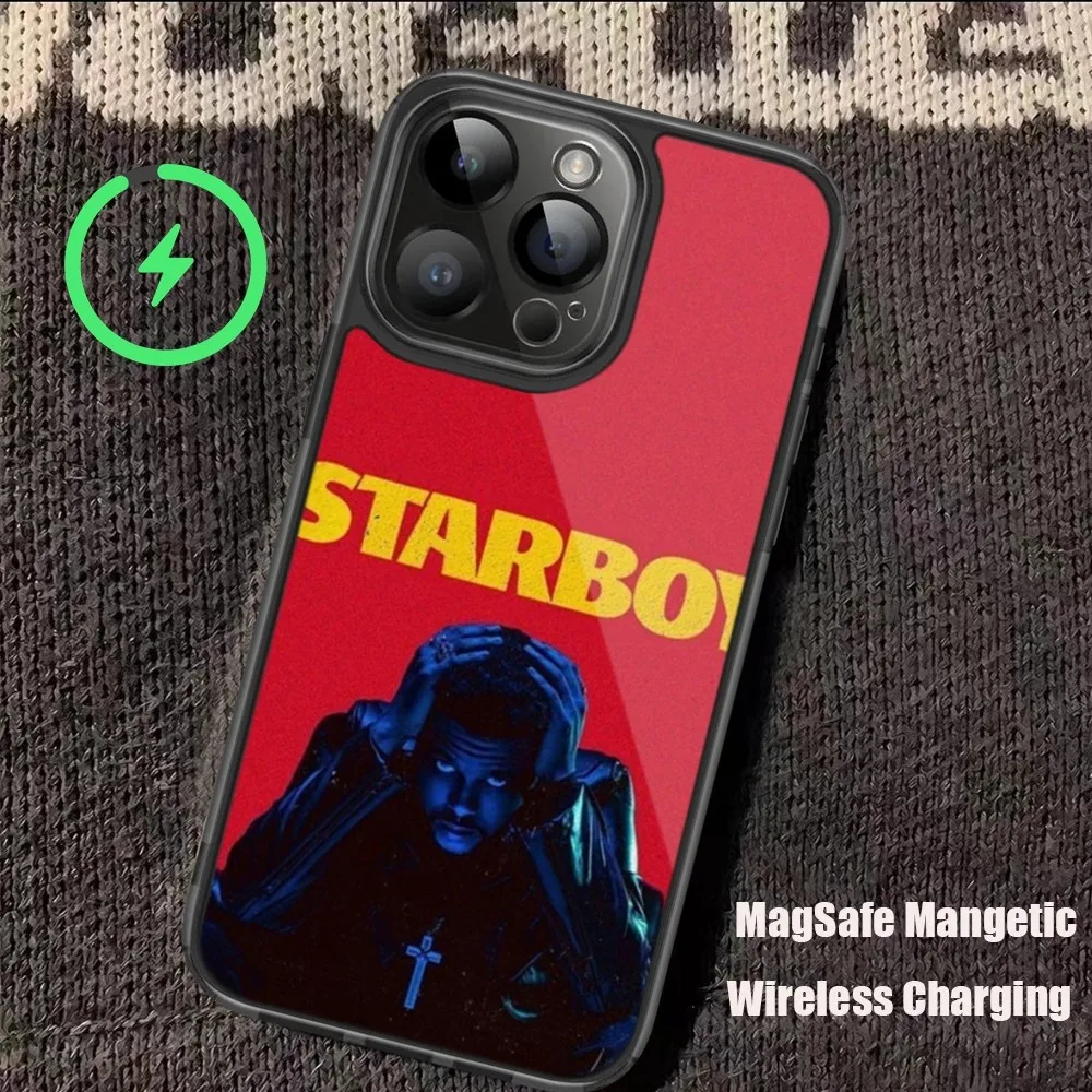 T-The W-Weeknd Phone Case For iPhone 11 12 13 14 15 Pro Max Plus Mini Magsafe Magnetic Wireless Charging Shell