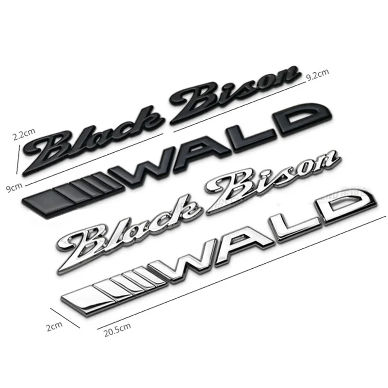 ملصق معدني ثلاثي الأبعاد شعار WALD Black Bison شعار السيارة الجانبي الحاجز الخلفي الجذع شعار شارة اكسسوارات لمرسيدس بنز A/B/GLA/CLA AMG #2