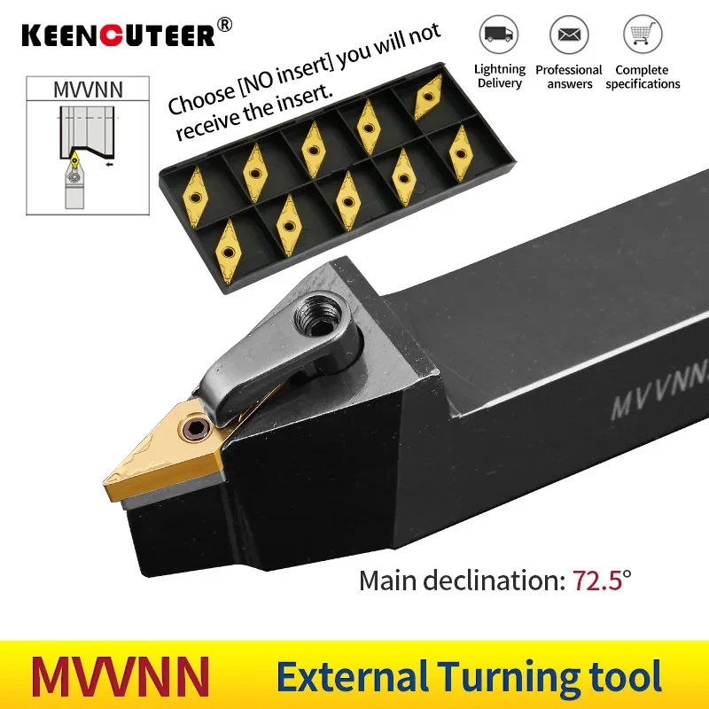 MVVNN2020K16 mvvnn16k16 MVVNN2525M16 portaherramientas de torneado exterior ,VNMG insertos de carburo , MVVNN herramienta de torneado juego de herramientas de máquina de corte de torno