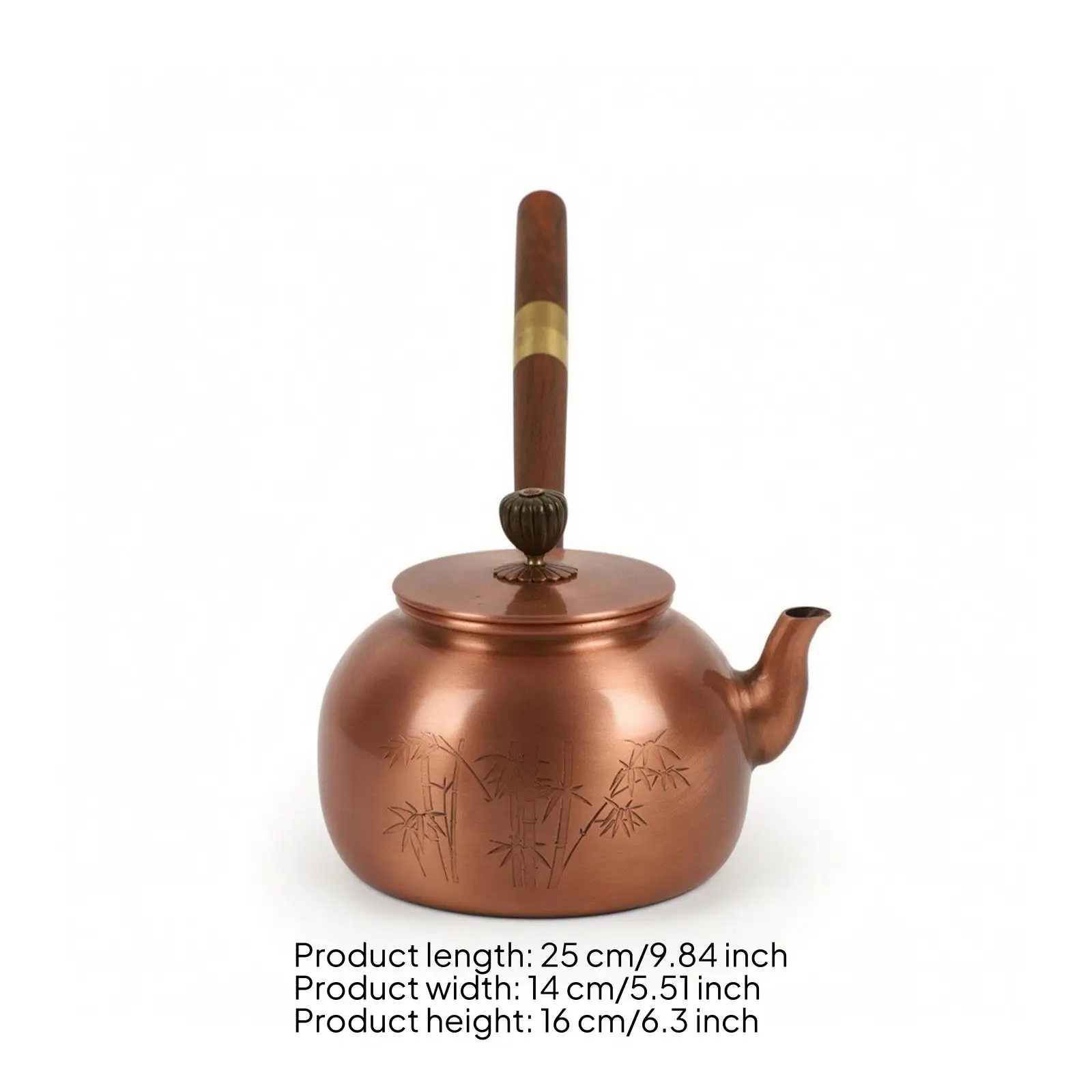 Image 6: Théière en cuivre traditionnelle, bouilloire en cuivre pour cuisinière
