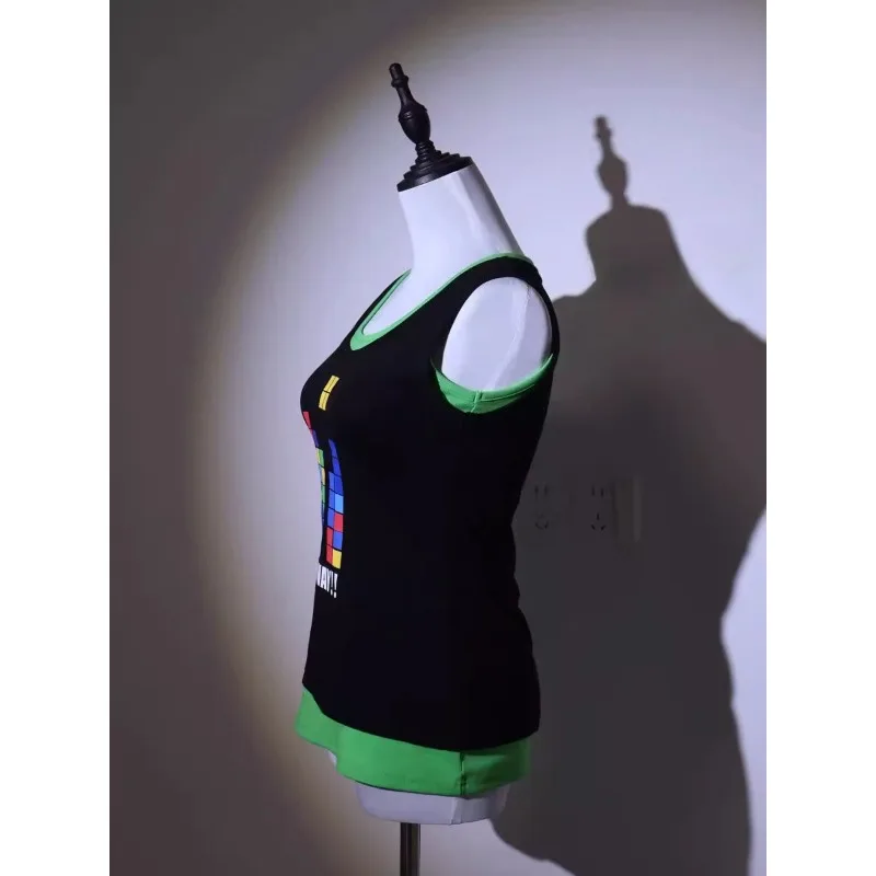 Anime Sakura Futaba Cosplay Costume Sleeveless Loose Vest Y2k Tops Casual Clothing Bag for Women Halloween Carnival Party Suits view 4
