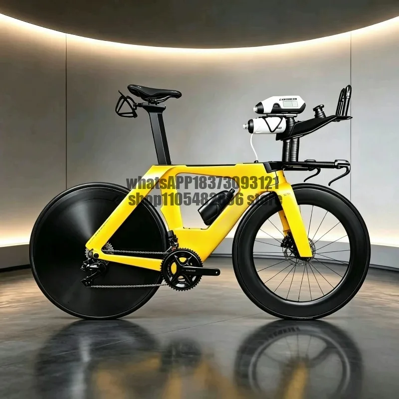 Iron three car, carbon fiber TT frame electric variable hydraulic disc brake road car