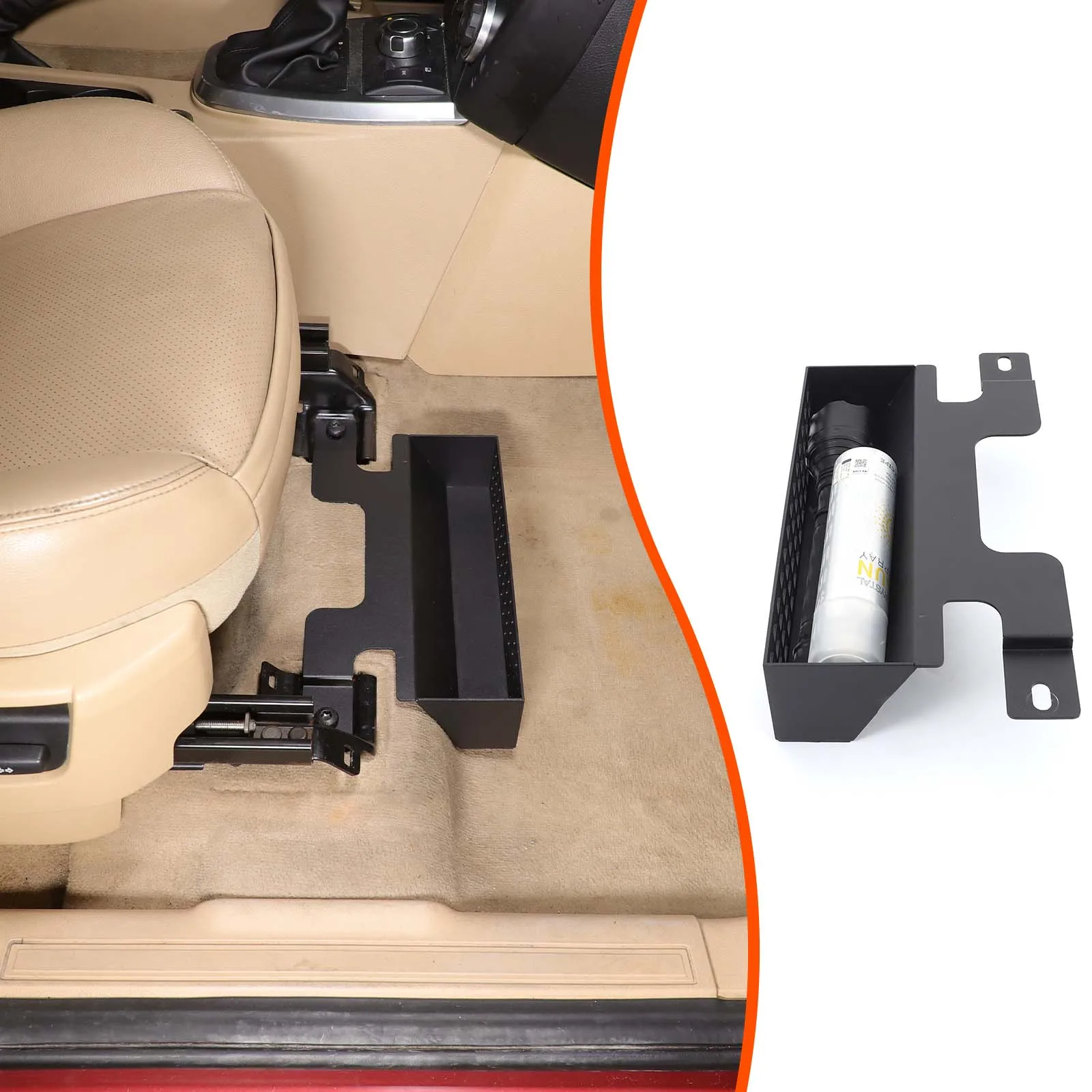 

Для Land Rover Freelander 2 2007-2015 автомобильный ящик из алюминиевого сплава, кронштейн под сиденьем, органайзер, лоток, автомобильные аксессуары