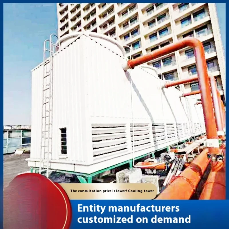 Large closed cooling tower, circular counter current cooling tower Closed cooling tower, chilled water tower Compact structure,