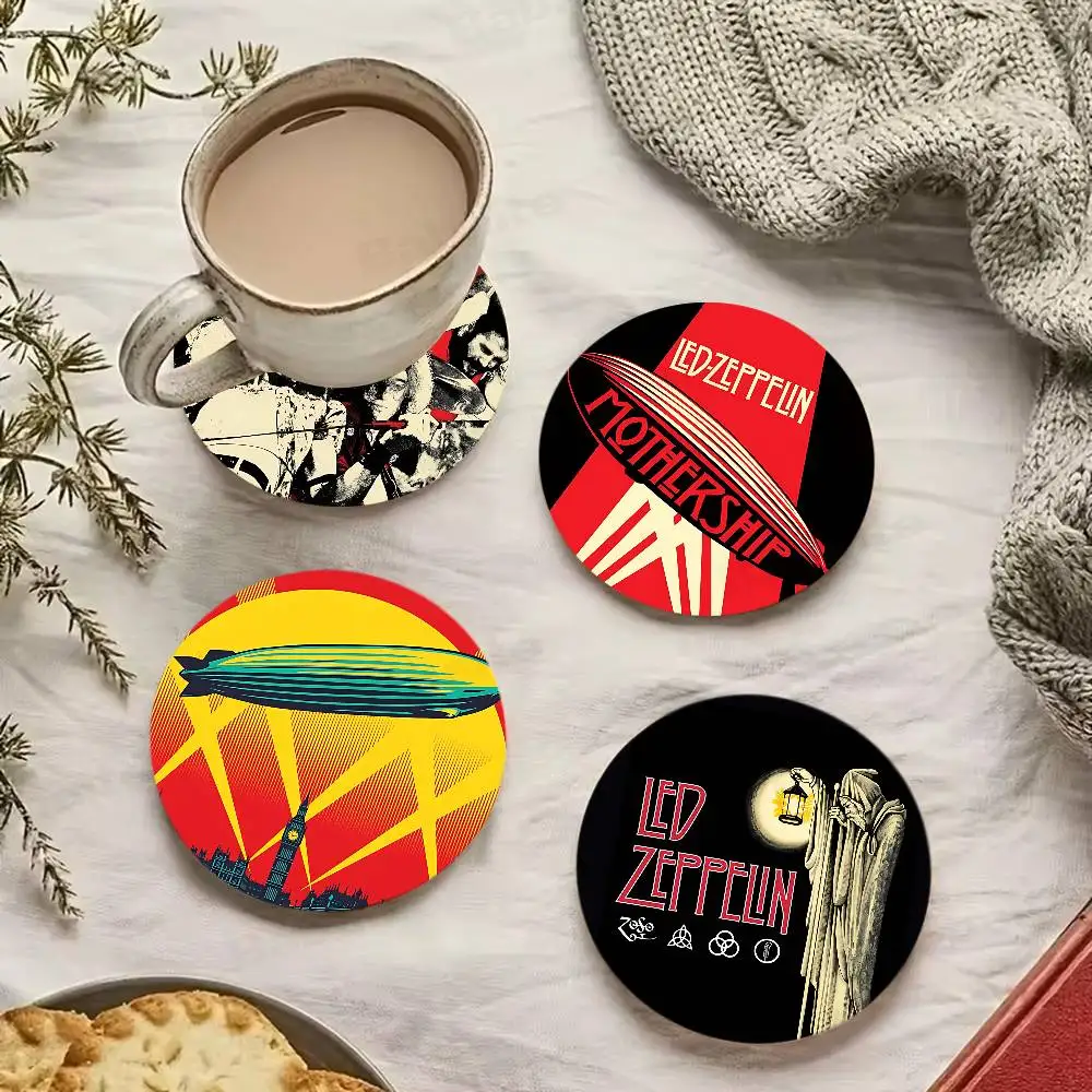 Rock Band Led Z-Zeppelin 1pc Pattern Coaster Tea Cup Heat Insulation Pad Anti-scalding Anti-slip Table Bowl Plate Mat