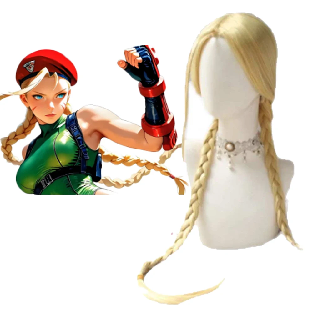 

Маскировка истребитель игры SF Cammy косплей золотые парики женские плетеные волосы костюм на Хэллоуин аксессуары карнавальная вечеринка