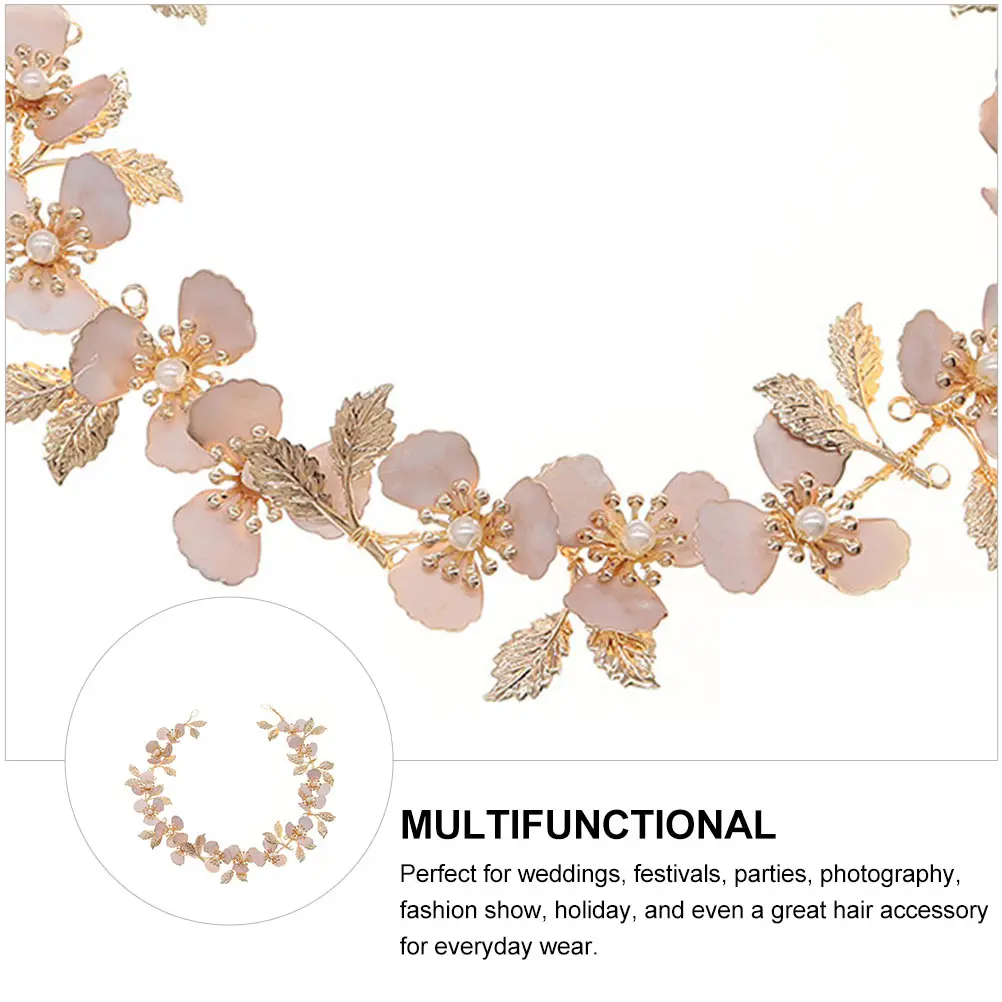 

Pearl Hair Accessories Women Bridal Wedding Alloy Headbands Gorgeous Color Brightness Chic Headdress Hairstyles Parties