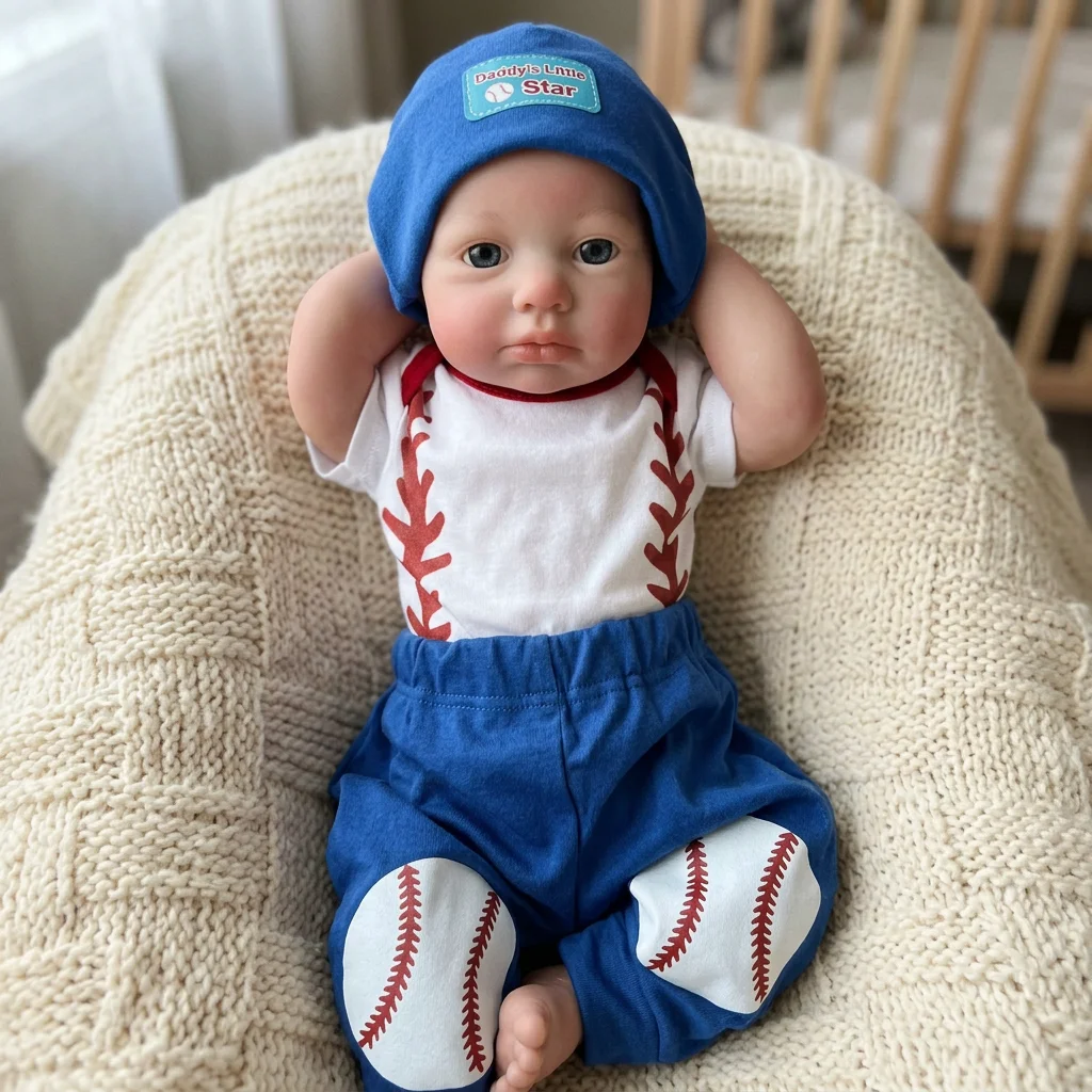 18 Inch Full Body Solid Silicone Reborn Baby Doll Hand Painted 3D Skin Texture Lifelike Soft Touch Washable Bebe Handcrafted