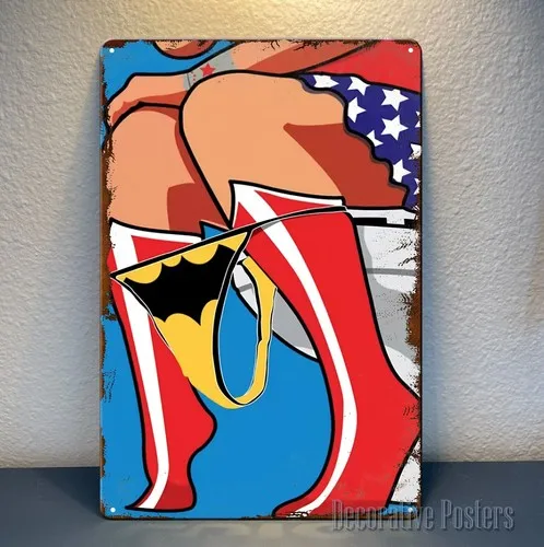 Pop-Art Retro Movie Metal Poster Tin Sign - 20x30cm Comic Book Plate
