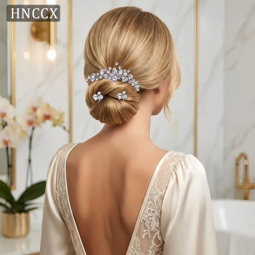 YouLaPan Elegant Bridal Sliver Color Hair Comb Wedding Sparkling Rhinestone Hair Accessories Fashion Women Party Headpiece HP387