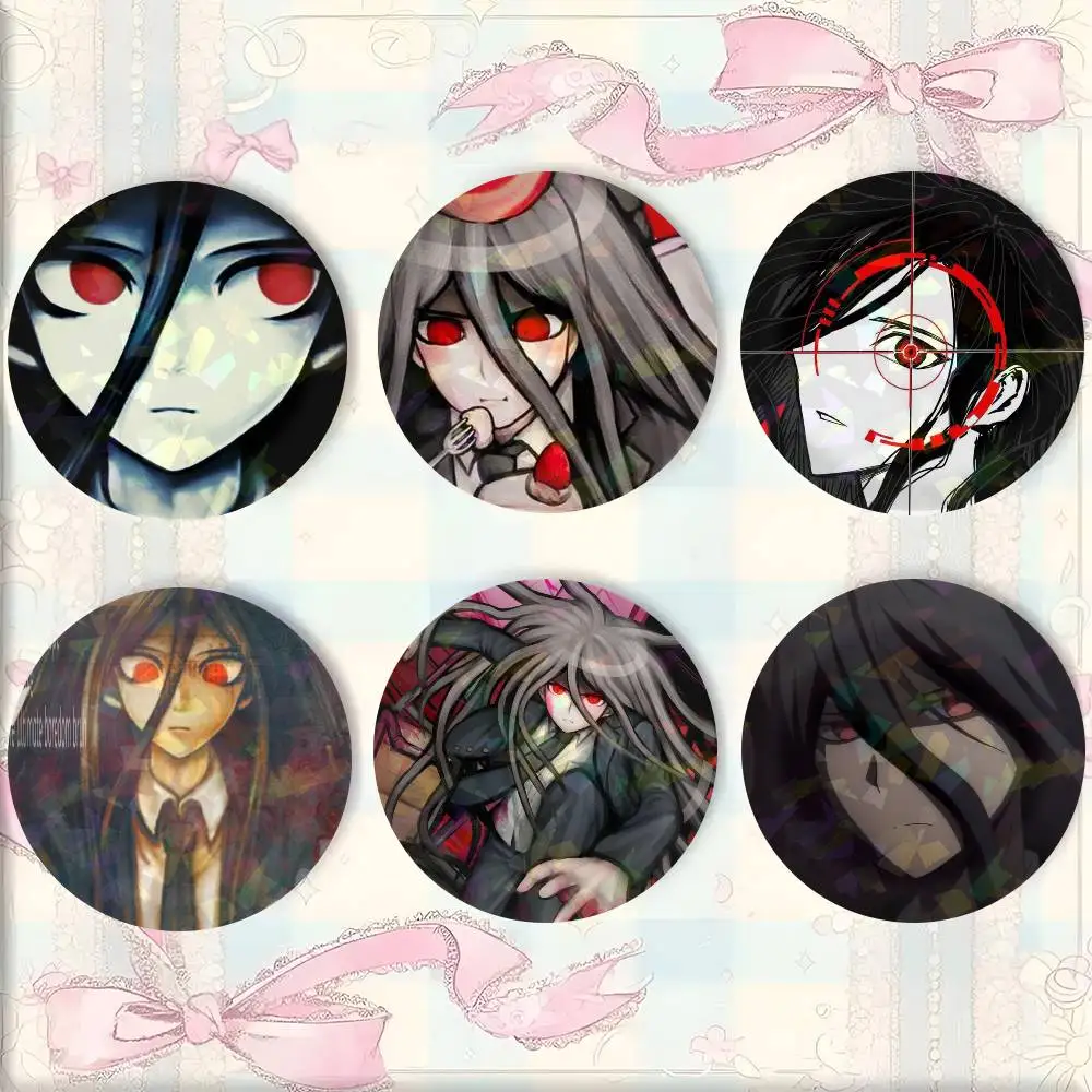 I-Izuru K-Kamukura Badge On Backpack Accessories Manga Icons Pins Round Cartoon Brooches For Clothes Bag Decor Gifts