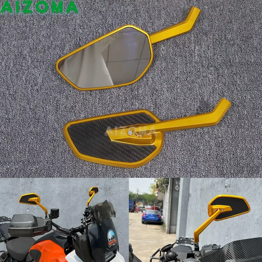 

Aluminum Carbon Fiber Rearview Mirror Motorcycle Side Mirrors For Harley Sportster S Pan America 1250 Nightster 975 RH975 21-24