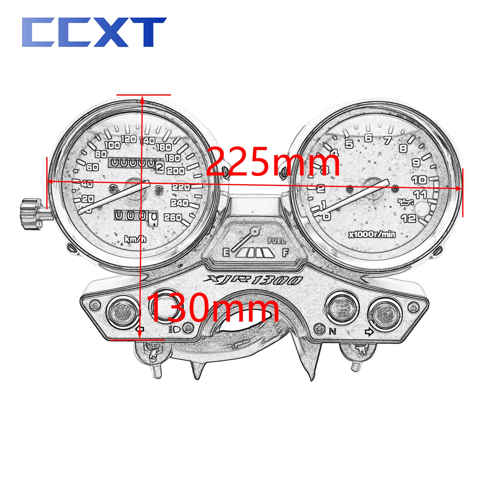 Motorcycle 260 Tachometer Odometer Instrument Speedometer Gauge Cluster Meter For Yamaha XJR1300 XJR 1300 1989-1997 Motocross