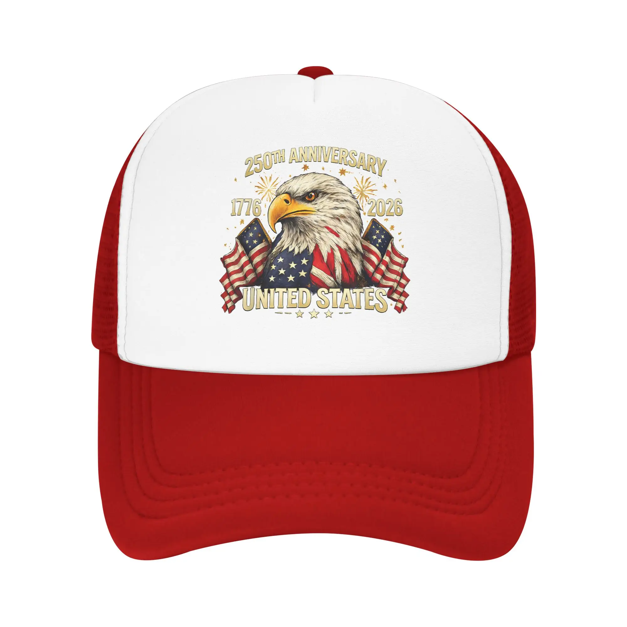 250 Years of Freedom 1776-2026 Mesh Baseball Cap Adult Sport Sun Caps Independence Day Hats Adjustable Summer Trucker Caps