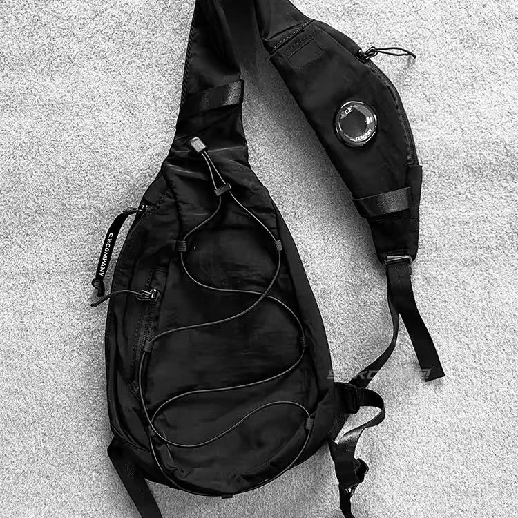 カジュアルユニセックスCPチェストバッグミラー付き新作ストリートウェアアウトドア通勤スポーツサイクリングクロスボディ軽量ナイロン