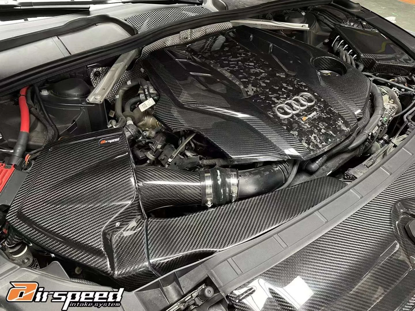 Airspeed Brand Strong and Durable 100% Dry Carbon Fiber Cold Air Intake System For AUDI S4,S5,RS4,RS5 B9