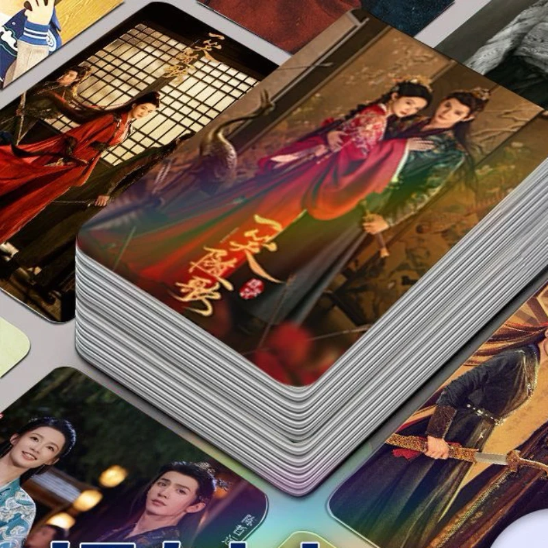 30/50PC Chen Zheyuan Li Qin Chen Heyi TV Fated Hearts Feng Suige Fu Yixiao Foto Still Drama Cetak Dua Sisi Kartu 3 Inci