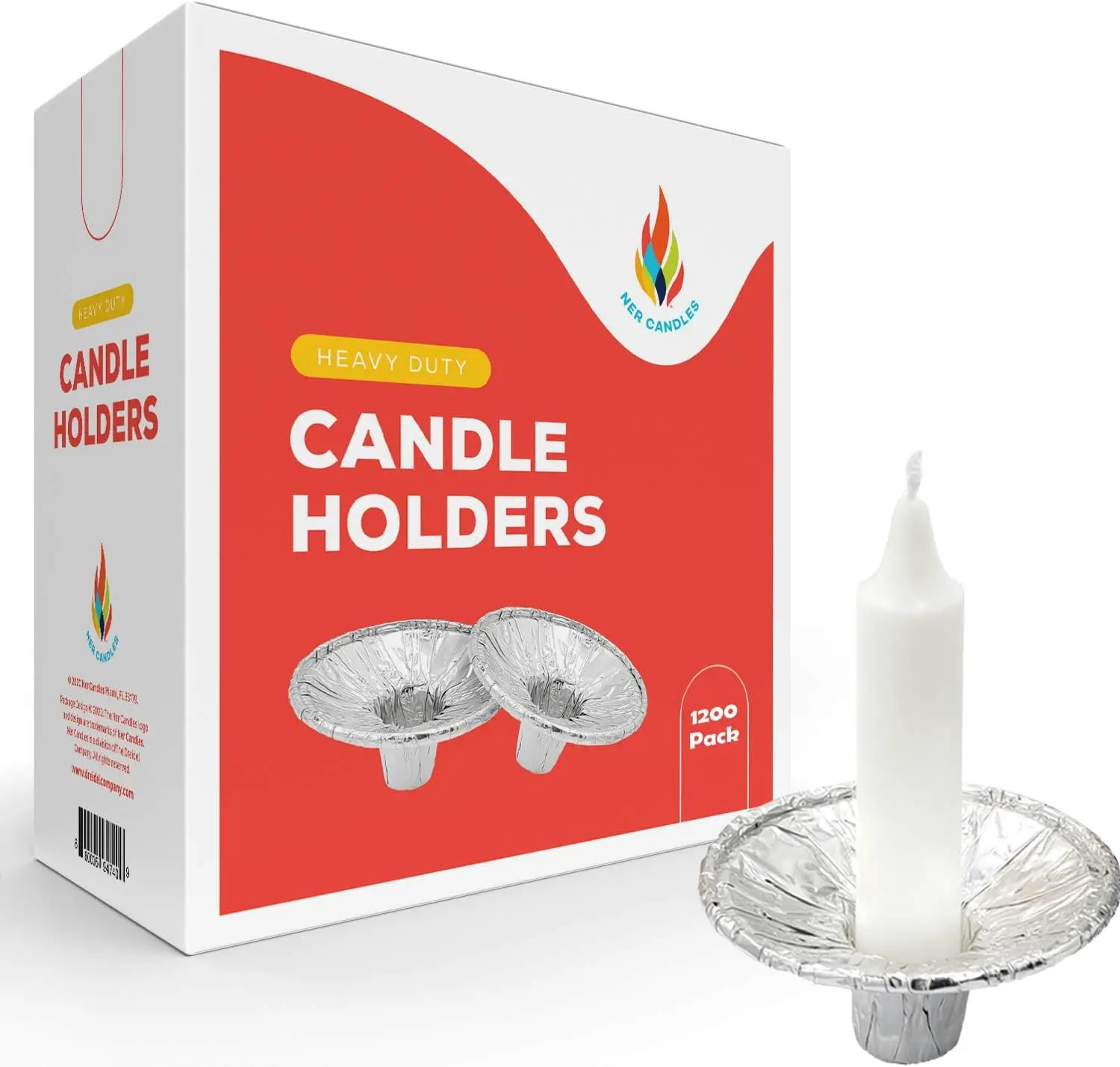 

Disposable Candle Holders 1200 Pack - Aluminum Foil Drip Cups for Candlesticks, Chandeliers, and Centerpieces