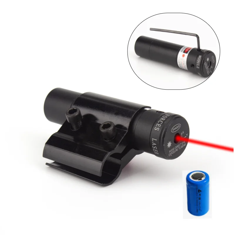 

Red Dot Laser Sight Laser Collimator with 11/20mm Picatinny Rail Mount Barrel Mount Battery Included