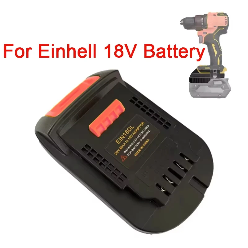

Адаптер для аккумулятора инструмента для электрической дрели Dewalt 20 В, аксессуары для электроинструментов, преобразователь для литий-ионных аккумуляторов Einhell 18 В