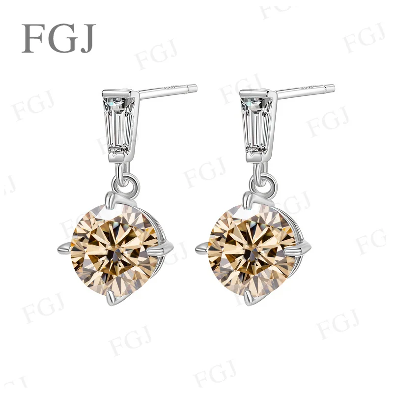 2ct Moissanit-Ohrringe S925 Sterling Silber Ohrstecker Damen-Modeschmuck Mit Zertifikat Feiner Schmuck Jubiläumsgeschenk – Detail 5