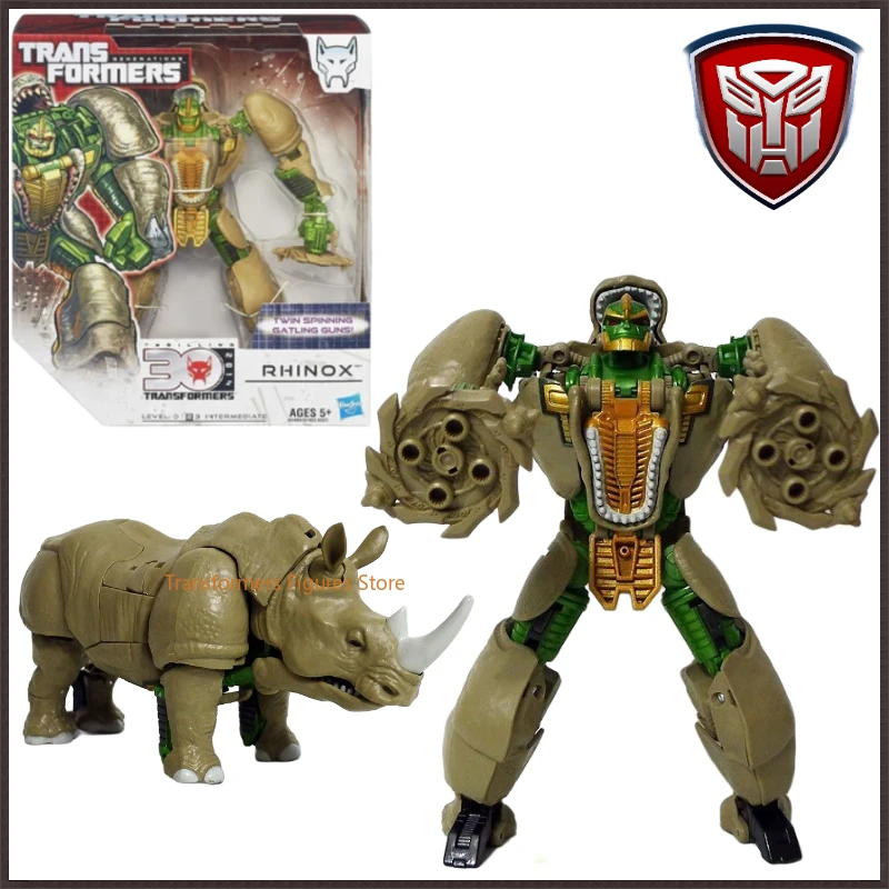 In Stock Hasbro Transformers G Series 30th Anniversary V Class Rhinox Action Figure Anime Movable Robot Model Collectible Gifts