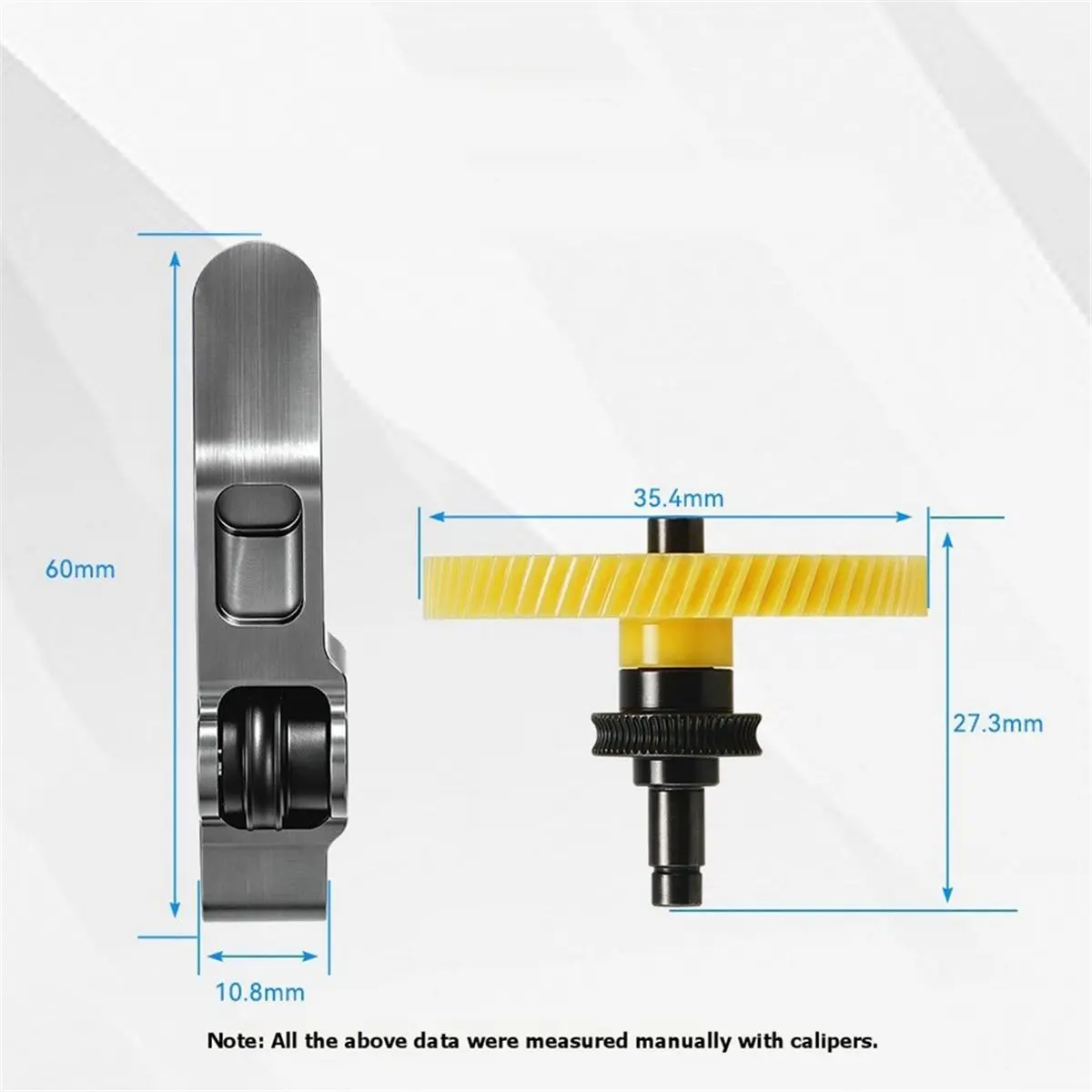 ABIU For Bambu Lab A2L Extruder Gear Assembly Drive Gear Replacement Part for 3D Printer Resistance Upgrade Kit