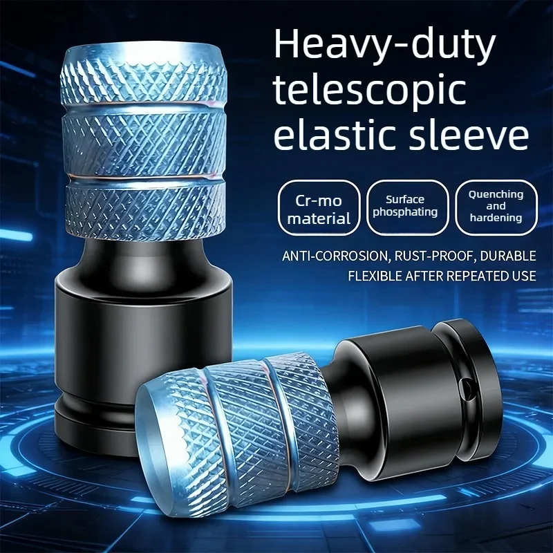 Electric wrench universal conversion head telescopic sleeve chuck, air cannon to electric drill chuck, multifunctional electrica