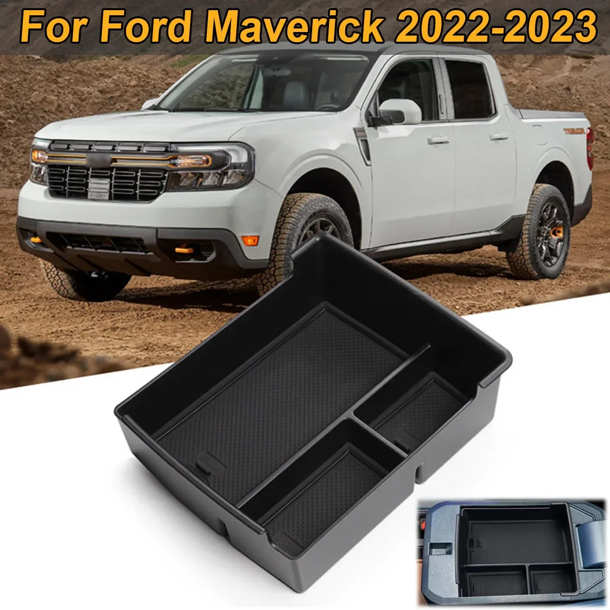 

For Ford Maverick 2022-2023 Car Center Console Storage Box Organizer Accessories Insert Tray Auto Interior Accessories