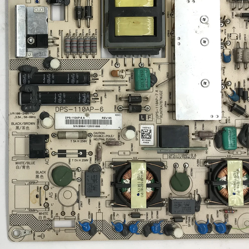 DPS-110AP-6A RUNTKA786WJQZ Power Supply Board for TV LCD-40LX730A LCD-40LX830A ...etc. Power Support Card Power Source