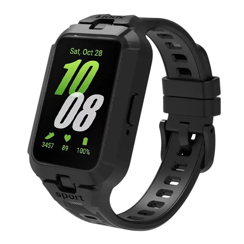 2-in-1 Silikonarmband + Hülle für Samsung Galaxy Fit 3 Smartwatch, Ersatz-Sportarmband Correa für Samsung Fit 3 Armband – Detail 5