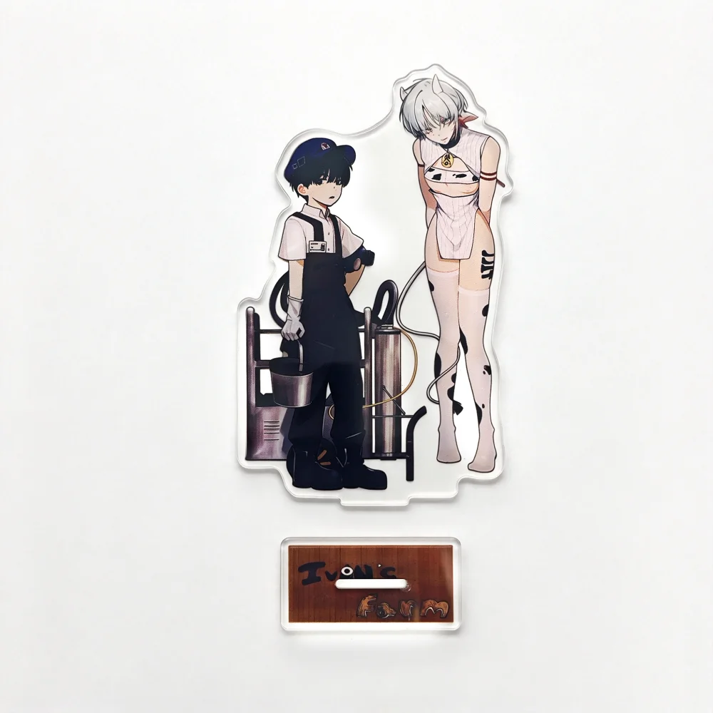 Anime Alien Stage Ivan Till Dairy Farmer Cosplay Standing Plate Acrylic Figure Stand Desktop Ornament Unisex Accessories