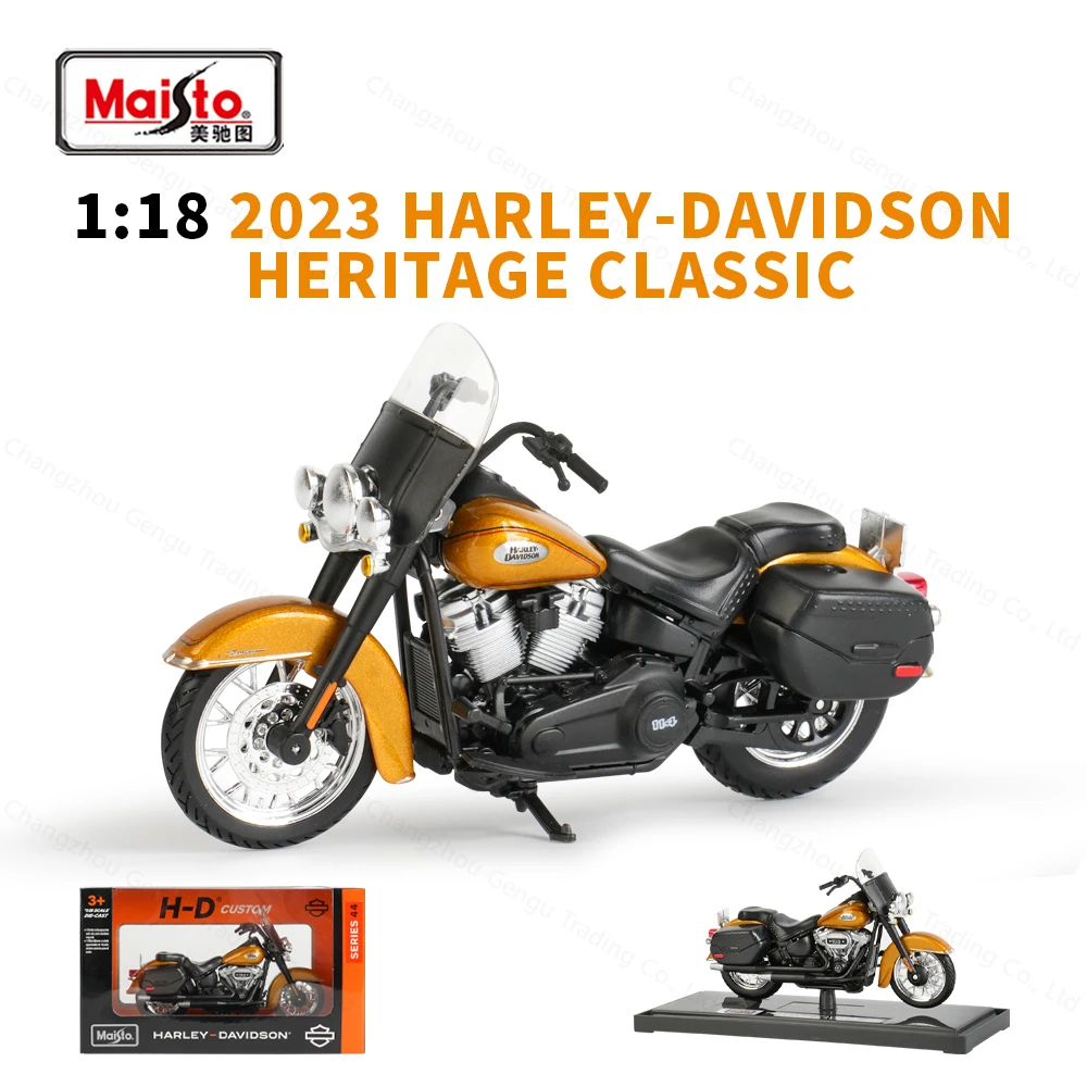 

Maisto 1:18 Harley-Davidson 2023 HARLEY-DAVIDSON HERITAGE CLASSIC Die Cast Vehicles Collectible Hobbies Motorcycle Model Toys