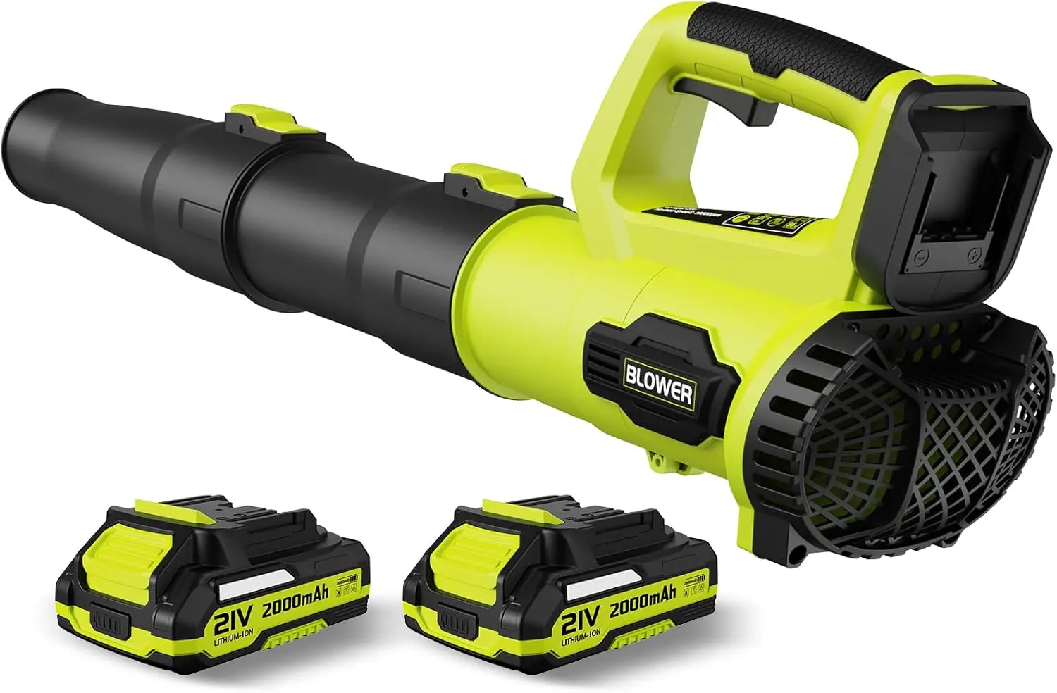 

21V Electric Cordless Leaf Blower, 2 X 2.0Ah Batteries and Charger Included,for Patio Cleaning,Lawn Care,Blowing Leaves and Dust