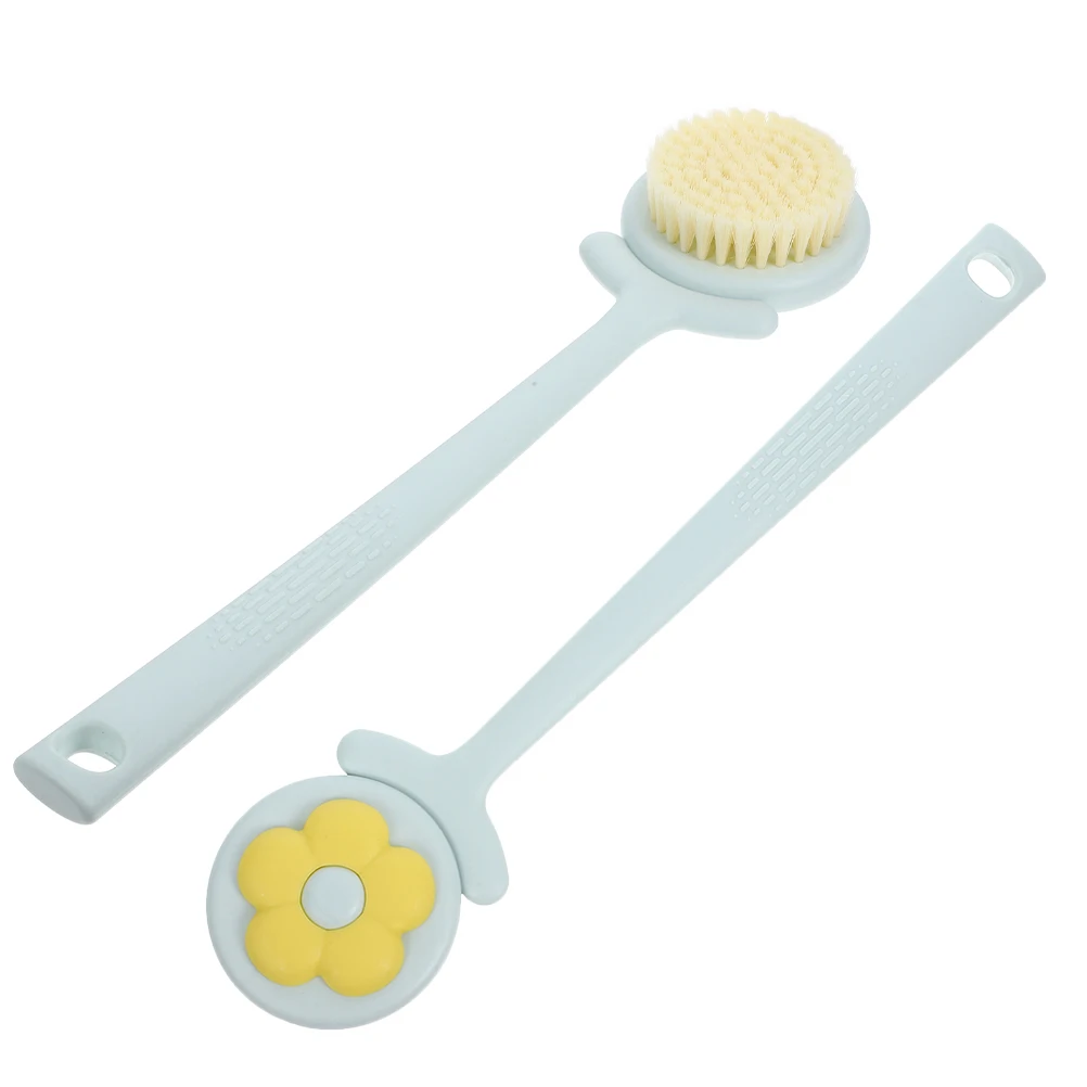 

2pcs Soft Bristles Bath Brush Plastic Material Exfoliating Body Brush For Shower Gym Travel Men Women Back Scrubber