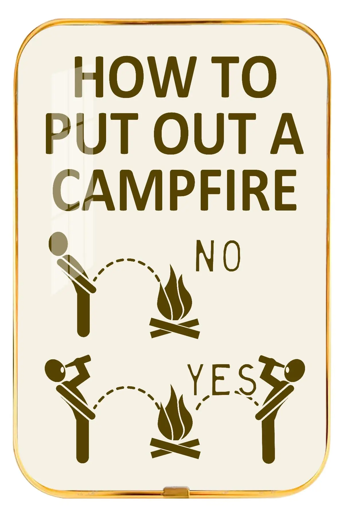 How To Put Out A Campfire Funny Crystal Porcelain Painting Wall Art Sign Coffee Garage Kitchen Bar Pub Club Home Wall Decor Camp