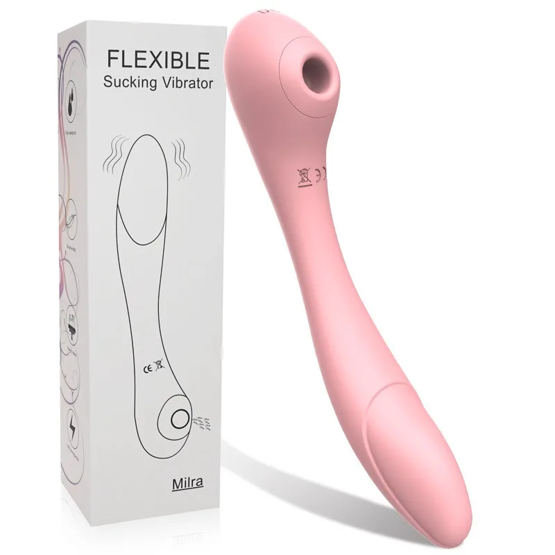 Female vibrator  Bendable dildo  Clitoral suction cups Nipple suction cups Clitoris Stimulator Masturbation Sex Toy For Women