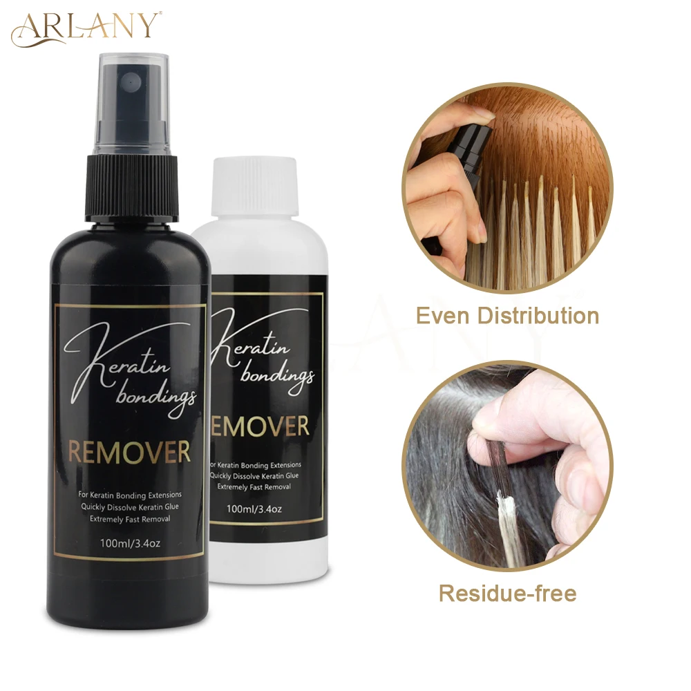 ARLANY Keratin Bonding Glue Remover Protein Glue Bond Remover for K Tip Pre-bonded Extensions Hot Melt Glue Remover Fast Remover